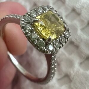 Lab Grown Canary Yellow diamond wedding ring